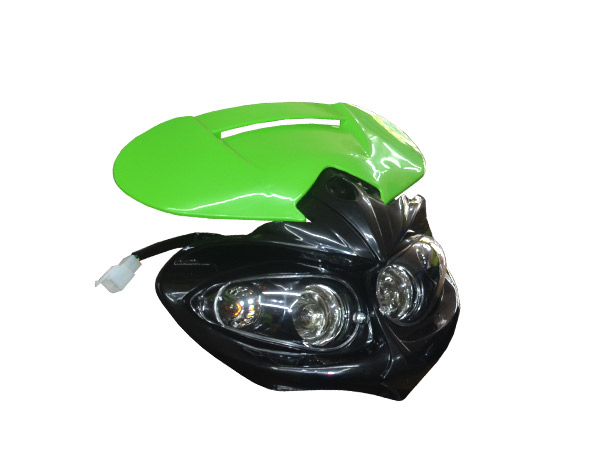 Green/Black Headlight